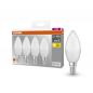 Preview: 4er-PACK OSRAM LED E14 Leuchtmittel in Kerzenform MATT 4,9W wie 40W warmweisses Licht